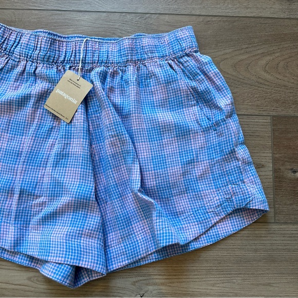 Womens Patagonia Garden Island Shorts Blue/Pink - Picture 2 of 7